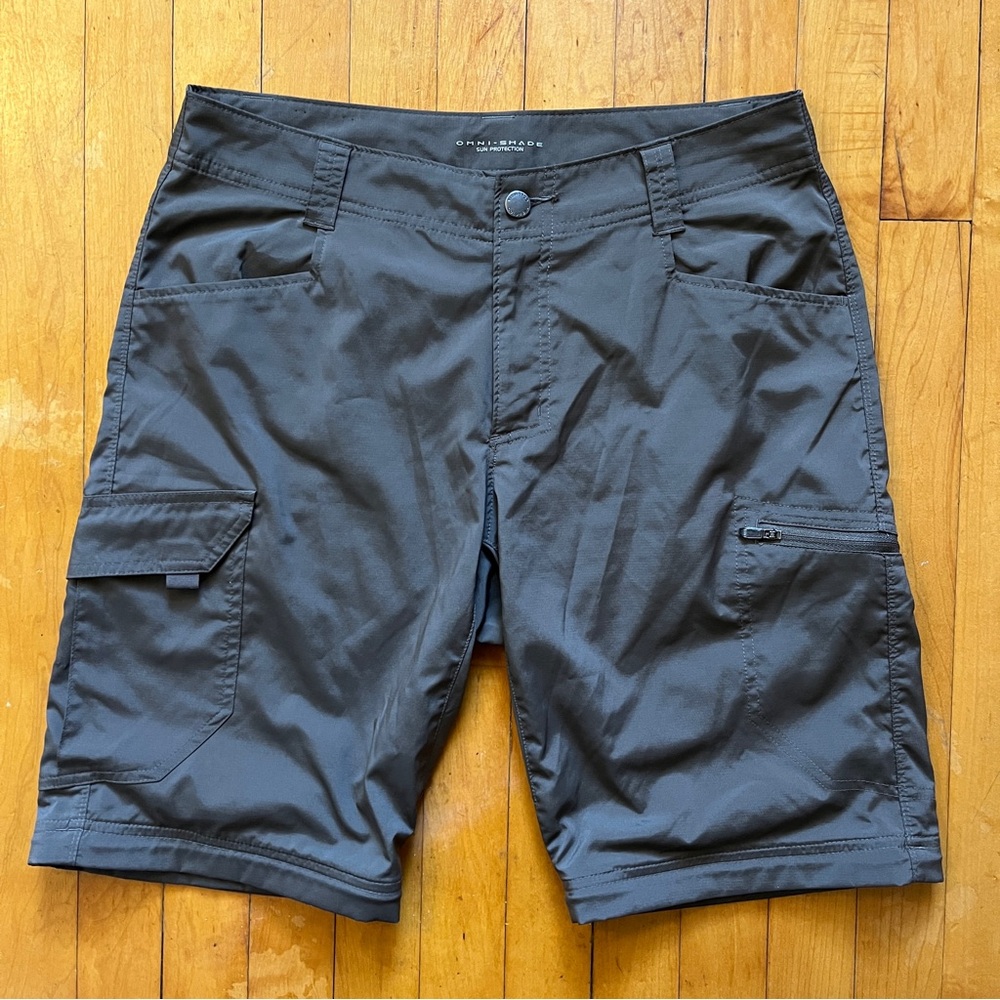 Columbia Omni Shade Convertible Cargo Pants Men's Size 32 Brown Zip Off Shorts